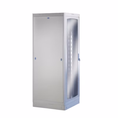 Immagine di Rack TECNOSTEEL 42U 800x800x2057 mm grigio con porta in vetro e standard 19"