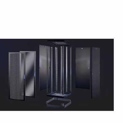 Immagine di Rack TECNOSTEEL 42U 800x800x2057 mm nero con porta in vetro e standard 19"
