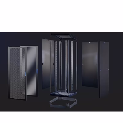Immagine di Rack TECNOSTEEL 47U 800x800x2279 mm nero con porta in vetro e standard 19"