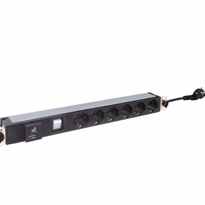 Immagine di PDU rack LEGRAND 19" monofase 16A con 6 prese P40 per distribuzione alimentazione