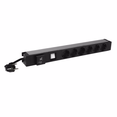 Immagine di Pdu LEGRAND 646836 19" 1U con 6 prese Schuko, interruttore e protezione