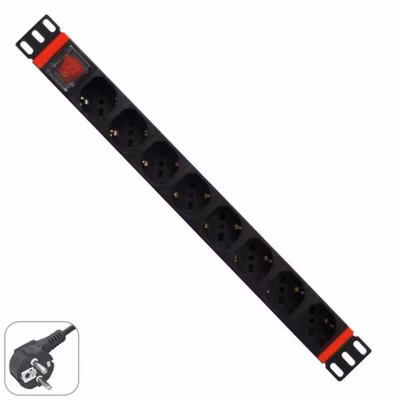 Immagine di Multipresa rack WP EUROPE 1u 8 prese universali