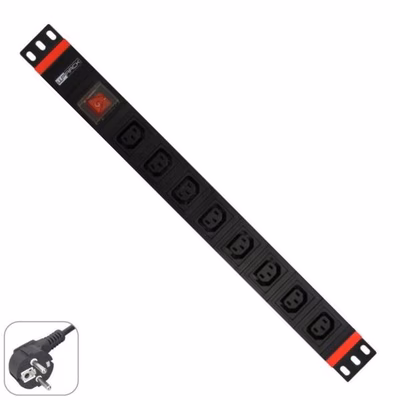Immagine di Multipresa rack WP EUROPE 1u 8 prese iec c13 v