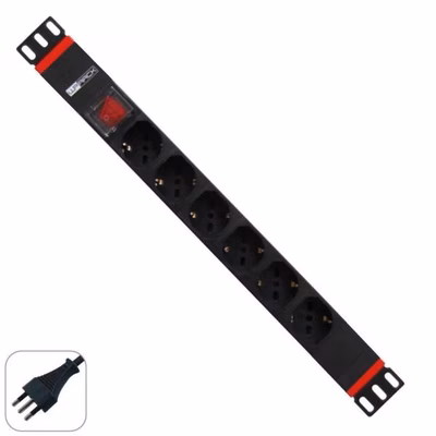 Immagine di Multipresa rack WP EUROPE 1u 6 prese universali