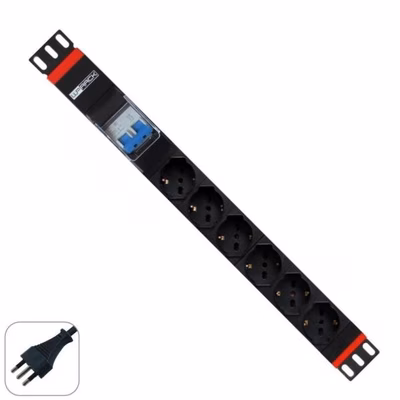 Immagine di Multipresa rack WP EUROPE 1u 6 prese universali