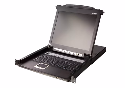 Immagine di Switch KVM LCD ATEN CL5708MATAXGUK 8 porte VGA 17" tastiera UK