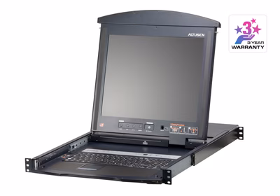 Immagine di Switch KVM ATEN KL1508AMAXAXGIT 8 porte Cat 5 LCD 17" italiano