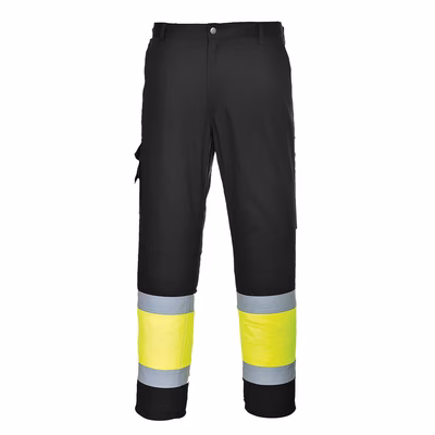 Immagine di Pantalone combat bicolore hi-vis PORTWEST E049 colore Yellow/Black taglia S