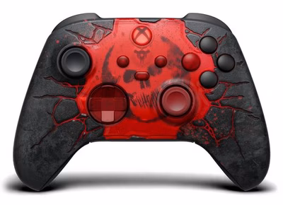 Immagine di Controller wireless MICROSOFT Xbox Gears of War E-Day Limited Edition nero e rosso