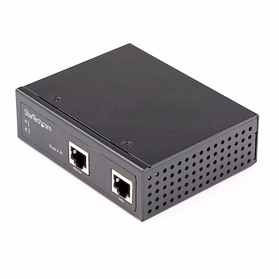 Immagine di Iniettore poe+ industriale startech gigabit 30w per reti e dispositivi poe