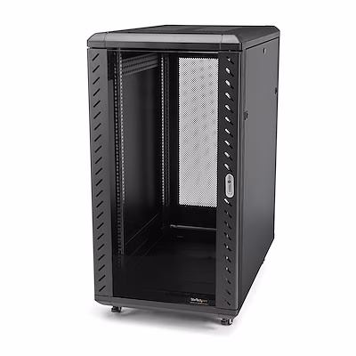 Immagine di Armadio server startech 25u 19 chiuso con ruote e profondità 36