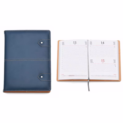 Immagine di Agenda in similpelle giornaliera 15x21 blu 30+