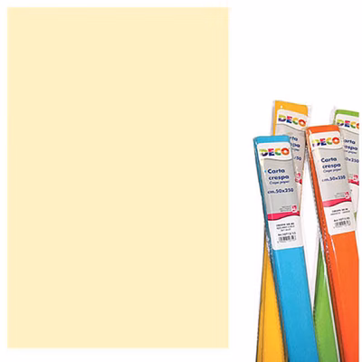 Immagine di Carta crespa DECO g180 rotolo cm 50x250 giallo pallido
