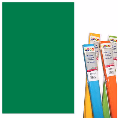 Immagine di Carta crespa DECO g180 rotolo cm 50x250 verde bandiera