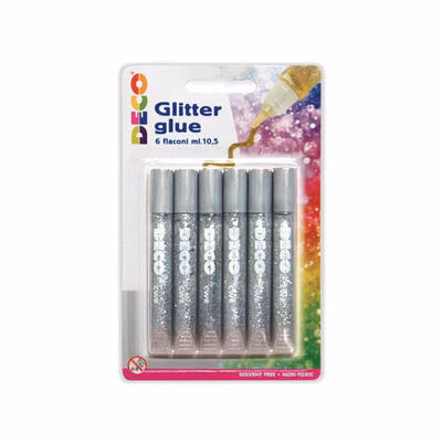 Immagine di Colla glitter DECO ml 10,5 colore argento