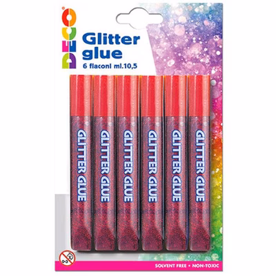 Immagine di Colla glitter DECO ml 10,5 colore rosso