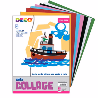 Immagine di Album carta vellutata DECO cm 24x34 g130 10 fogli in colori assortiti