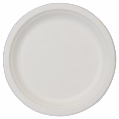 Immagine di Piatto piano rotondo in polpa di cellulosa colore bianco Ø 23 cm