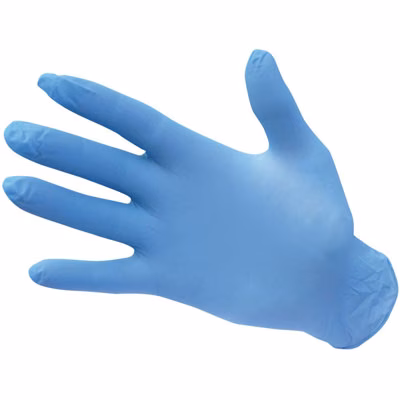 Immagine di Guanto monouso in nitrile senza polvere (pk100) PORTWEST A925 colore blu taglia XL