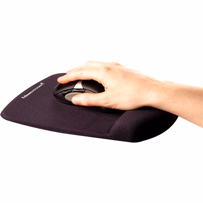 Immagine di Tappetino mouse c/poggiapolsi FELLOWES PlushTouch colore nero