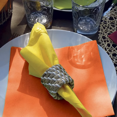 Immagine di Tovagliolo Airlaid in carta a secco MCR 40x40 Dry colore arancio 50 pezzi