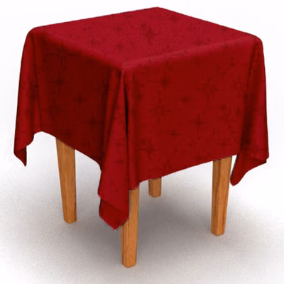 Immagine di Coprimacchia natalizio Airlaid in carta a secco MCR 100x100 Comete colore rosso su Dry rosso 100 pez