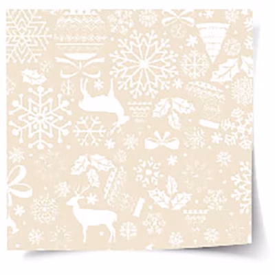 Immagine di Tovagliolo natalizio Airlaid in carta a secco MCR 40x40 Jingle colore beige 50 pezzi