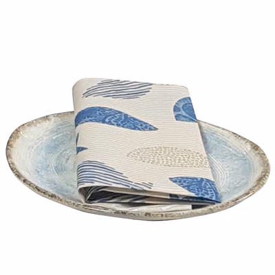 Immagine di Tovagliolo Airlaid in carta a secco MCR 40x40 BALI colore blu 50 pezzi