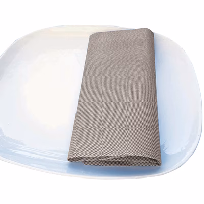 Immagine di Tovagliolo Airlaid in carta a secco MCR 40x40 Lino colore marrone 50 pezzi