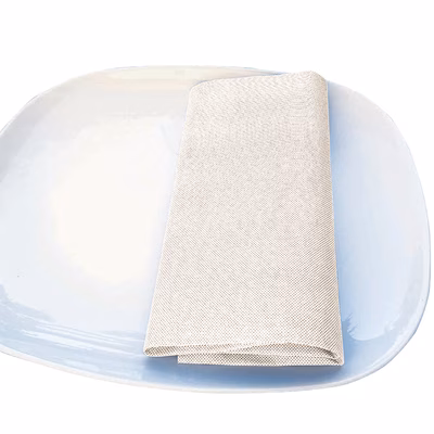 Immagine di Tovagliolo Airlaid in carta a secco MCR 40x40 Lino colore crema 50 pezzi