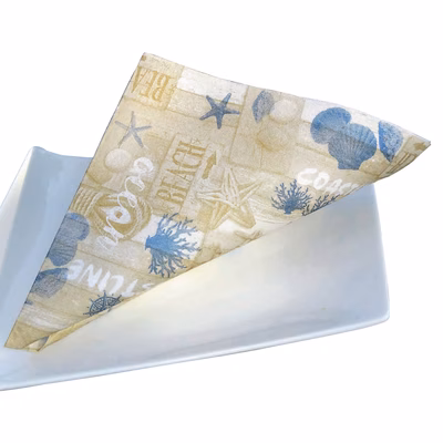 Immagine di Tovagliolo Airlaid in carta a secco MCR 40x40 Ocean colore blu 50 pezzi