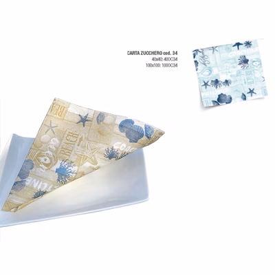 Immagine di Tovagliolo Airlaid in carta a secco MCR 40x40 Ocean colore zucchero 50 pezzi