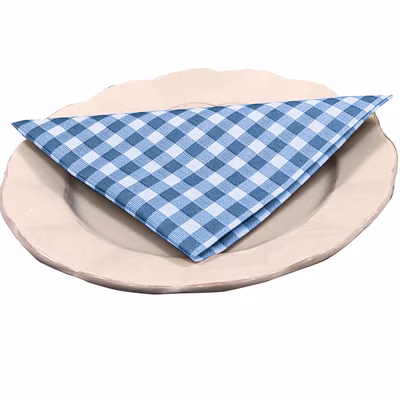 Immagine di Tovagliolo Airlaid in carta a secco MCR 40x40 Quadretto colore blu 50 pezzi