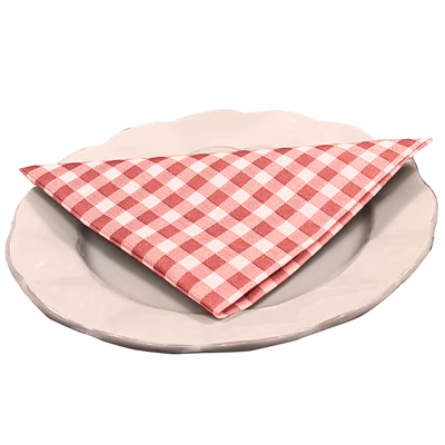 Immagine di Tovagliolo Airlaid in carta a secco MCR 40x40 Quadretto colore bordeaux 50 pezzi