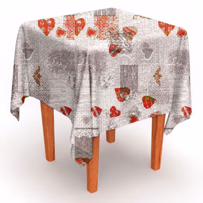 Immagine di Coprimacchia natalizio Airlaid in carta a secco MCR 100x100 Shabby colore rosso 100 pezzi