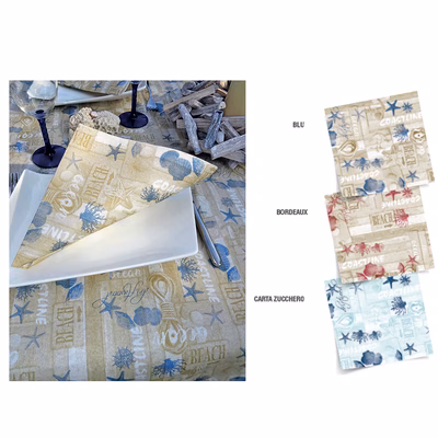 Immagine di Coprimacchia Airlaid in carta a secco MCR 100x100 Ocean colore zucchero 100 pezzi