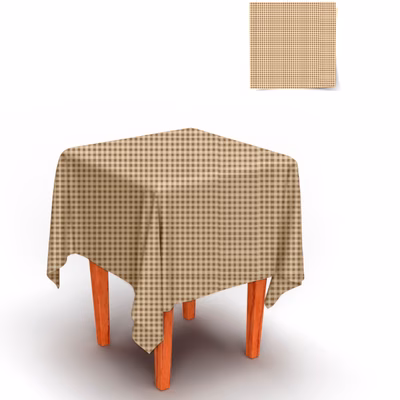 Immagine di Coprimacchia Airlaid in carta a secco MCR 100x100 Quadretto colore marrone 100 pezzi