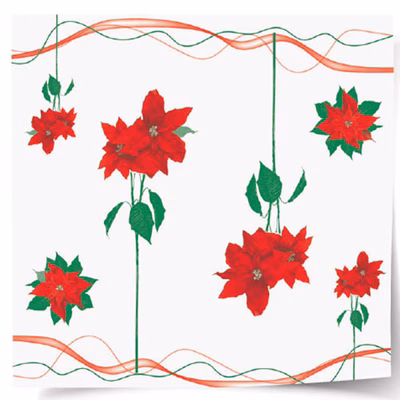 Immagine di Tovagliolo natalizio Airlaid in carta a secco MCR 40x40 Stella 50 pezzi