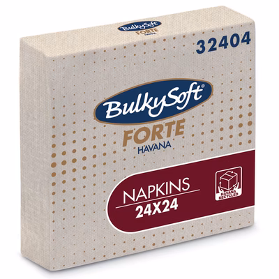 Immagine di Tovagliolo in carta 2 veli BULKY SOFT FORTE HAVANA 24x24 avana 100pz