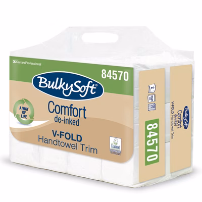 Immagine di Carta asciugamani riciclata piegata a "V" BULKY SOFT COMFORT 2 veli 250 fogli