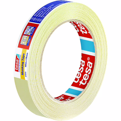 Immagine di Nastro adesivo in carta semicrespata TESA PROFESSIONAL 4323 per mascheratura universale mm 19x50 m