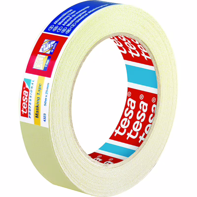 Immagine di Nastro adesivo in carta semicrespata TESA PROFESSIONAL 4323 per mascheratura universale mm 25x50 m