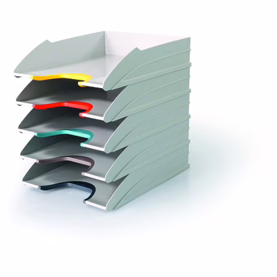 Immagine di Set 5 vaschette portacorrispondenza VARICOLOR® TRAY SET A4 colore ghiaccio