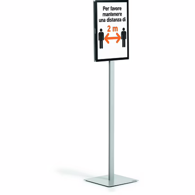 Immagine di Espositore da pavimento DURABLE INFO STAND BASIC A3 colore grigio antracite