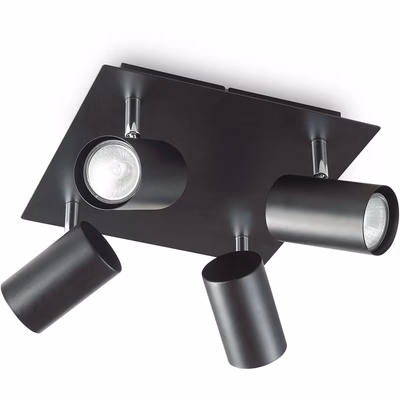 Immagine di Plafoniera SPOT 4 diffusori nero