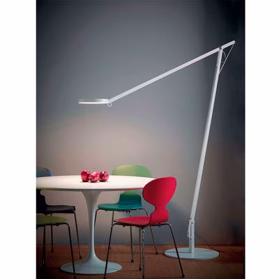 Immagine di Lampada led da terra ROTALIANA STRING XL colore bianco - string argento
