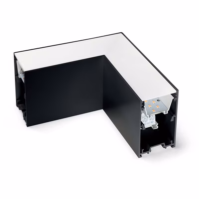 Immagine di Angolo per lampade a sospensione IDEAL LUX FLUO WIDE 7,5W 3000°K colore nero