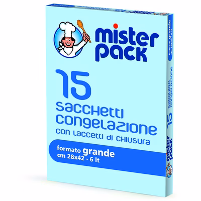 Immagine di Sacchetti per congelare grandi CUKI MISTERPACK cm 28x42 6 litri 15pz