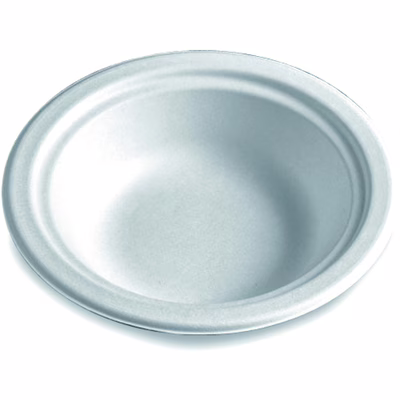 Immagine di Fondina USOBIO 400 ml in polpa cellulosa colore bianco Ø cm 17,5 altezza cm 4