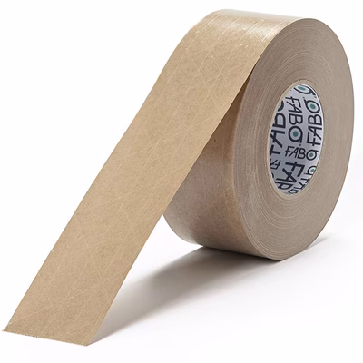 Immagine di Nastro da imballo FABO in carta gommata naturale rinforzata avana mm 60x100 m